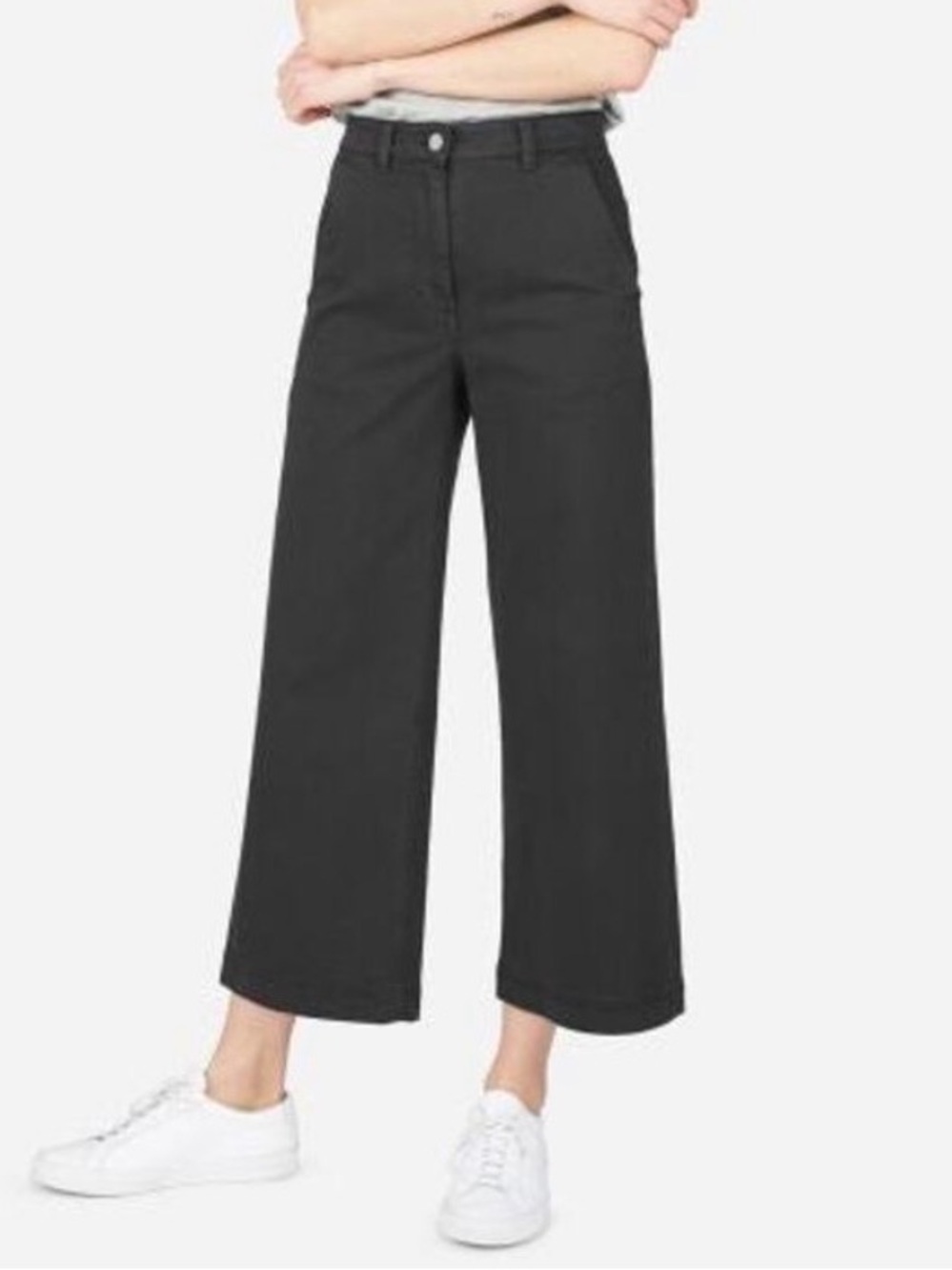 Everlane Black High-Rise Wide-Leg Pants